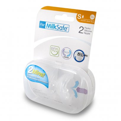 จุกนมฐานกว้าง Pro-Flo พร้อมกล่องนึ่งจุกนม - Pur