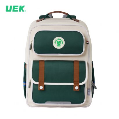 กระเป๋านักเรียน รุ่น Hardy สีเขียว/สีครีม 17" (XXL)