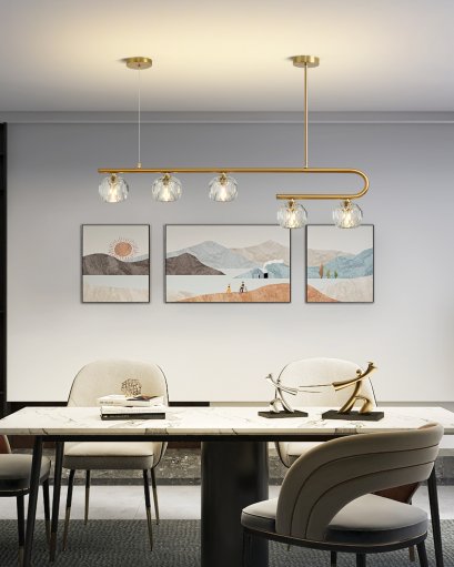 โคมไฟช่อ 5 หัว สไตล์ทรงยาว SJ21-05