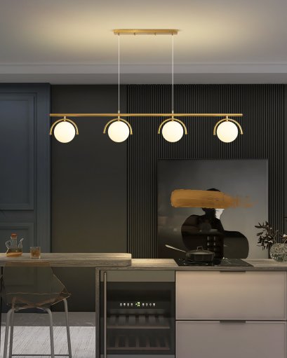 โคมไฟช่อ 4 หัว สไตล์ทรงยาว BY21-04