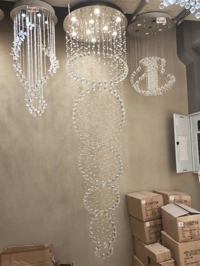 โคมไฟคริสตัลลวดสลิง ทรงกลม รุ่น 9112-9