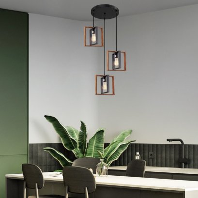 โคมไฟห้อยต่างระดับ 505-3BK+WD