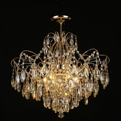 *ลดราคางานตำหนิเล็กน้อย*โคมระย้า คริสตัล A01-6GD