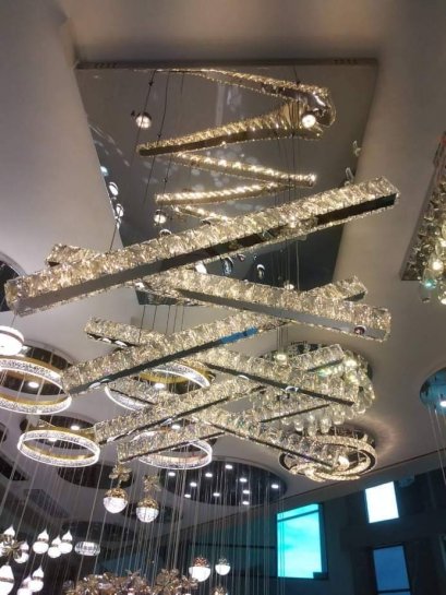 โคมไฟนีโอไลท์ 8751-950*750 โคมไฟถาดคริสตัลLED **รับประกัน การใช้งาน12เดือน**