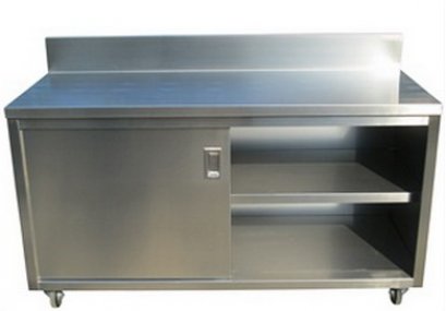 เคาว์เตอร์สแตนเลสบานเปิดสไลด์