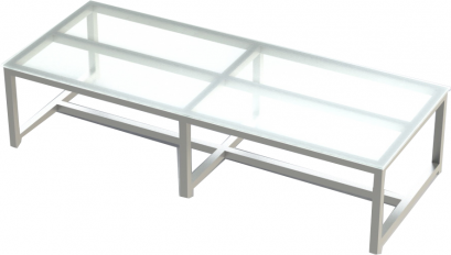 โครงโต๊ะเป็นสแตนเลส Top เป็นกระจก