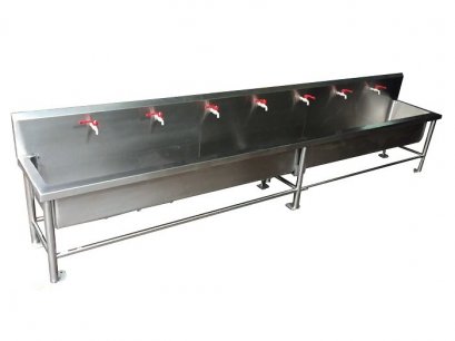 อ่างซิ้งค์สแตนเลส 7 หัวก๊อกน้ำ