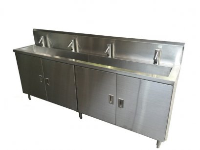 อ่างซิ้งค์ล้างมือ 4 หัวก๊อก แบบเซ็นเซอร์