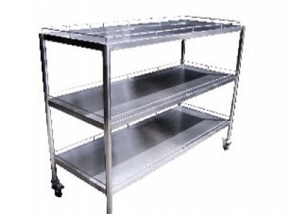 รถเข็นวางจานสแตนเลส 3 ชั้น 