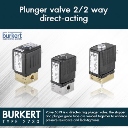 Plunger valve 2/2 way direct-acting
