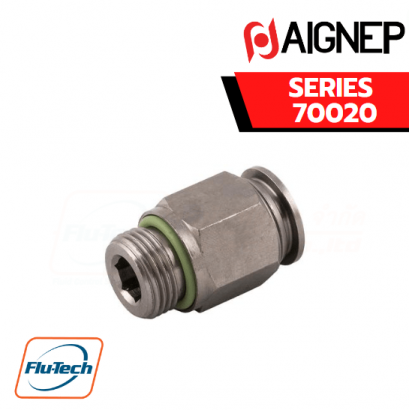 AIGNEP – SERIES 70020 STRAIGHT MALE ADAPTOR (ข้อต่อลม ตรง)