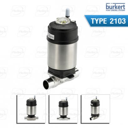 BURKERT Type 2103 - Pneumatically operated 2/2-way diaphragm valve ELEMENT for decentralized automation