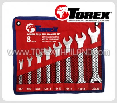 TPQ-TRDES8 (6-22 มม.)  ประแจปากตายชุด 8 ตัว TOREX