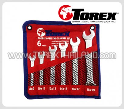 TPQ-TRDES6 (8-19 มม.) ประแจปากตายชุด 6 ตัว TOREX