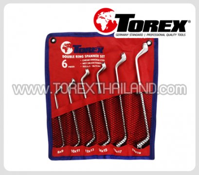 TPQ-TRDRS6 (8-19 มม.) ประแจแหวนชุด 6 ตัว TOREX
