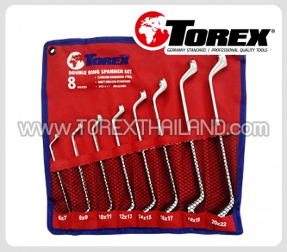 TPQ-TRDRS8 (6-22 มม.) ประแจแหวนชุด 8 ตัว TOREX