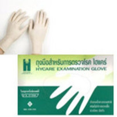 LATEX EXAMINATION GLOVES , POWDERED (ถุงมือยางมีแป้ง)