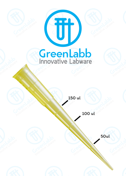 Graduated Pipet Tip 200 ul.,Yellow