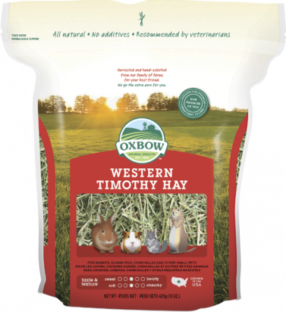 Oxbow หญ้าทิโมธี ตะวันตก Western Timothy Hay 15 ออนซ์ (425 กรัม)