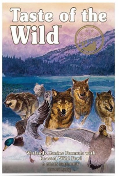 อาหารสุนัข Taste of the Wild Wetlands Canine Formula with Roasted Wild Fowl ขนาด 30 ปอนด์