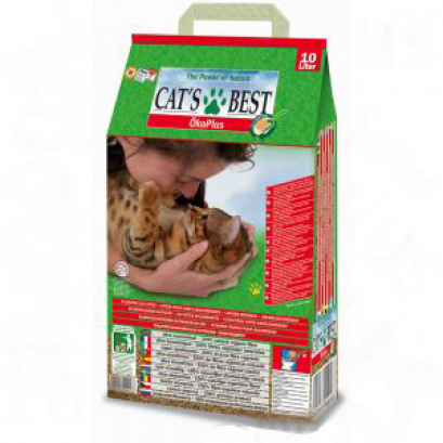 ทรายแมว Cat's Best Oko Plus สีแดง ขนาด 40 ลิตร