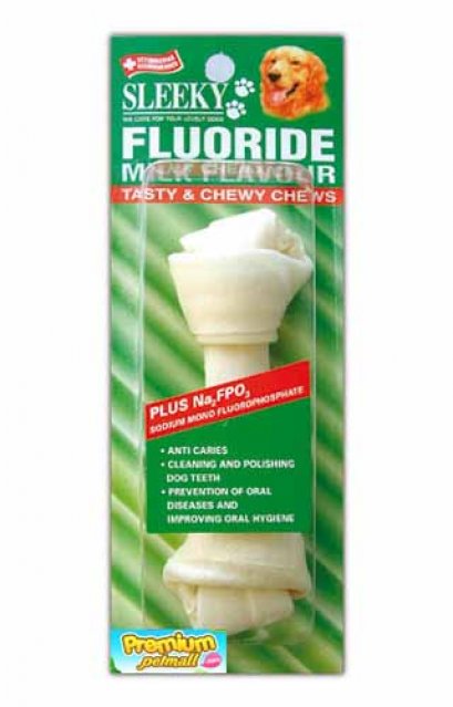 Sleeky Fluoride Milk กระดูก รสนม ขนมสำหรับสุนัข