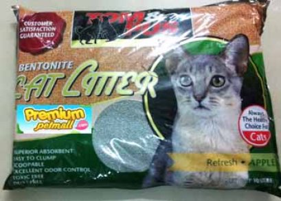 ทรายแมว ทอมพลัส Tom &amp; Pus Cat Litter กลิ่นแอปเปิ้ล 10 ลิตร