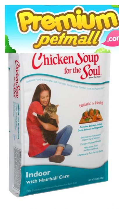 อาหารแมว Chicken Soup Indoor with Hairball Care Formula ขนาด 5 ปอนด์