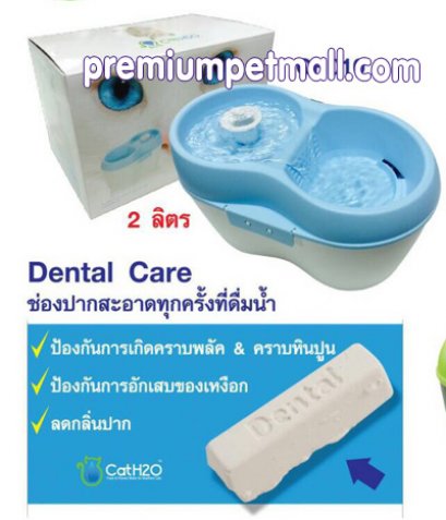 เครื่องให้น้ำอัตโนมัติ น้ำพุแมว สุนัข CatH2O รุ่น Dental Care จุ 2 ลิตร