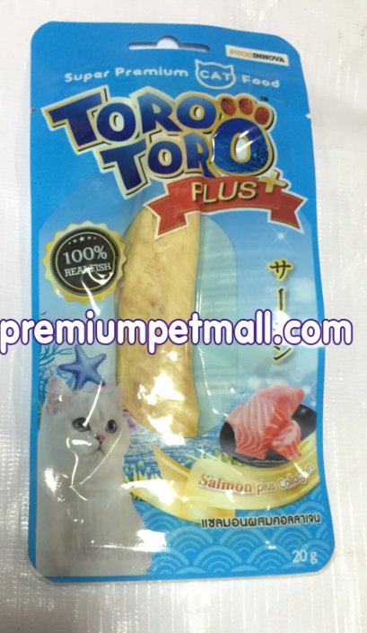 ขนมแมวโทโร่โทโร่พลัส ToroToro Plus สูตรแซลมอนผสมคอลลาเจน
