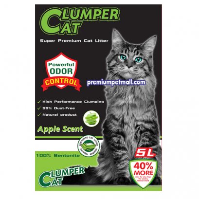 ทรายแมว Clumper Cat กลิ่นแอปเปิล ขนาด 10 ลิตร ยกลัง (3 ถุง)
