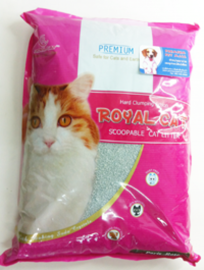 ทรายแมว Royal Cat ขนาด 10 กิโลกรัม กลิ่นดอกกุหลาบ ยกลัง (2ถุง)