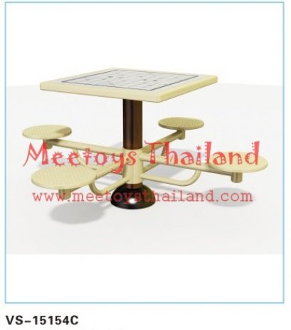 โต๊ะกระดานหมากรุกพร้อมเก้าอี้