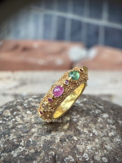 Noppakao Phirot Ring with Ruby Accents: size 52