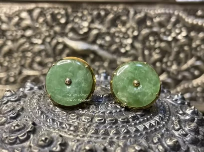 Vintage jade earrings