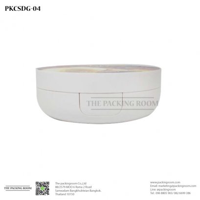 บรรจุภัณฑ์ตลับคุชชั่นสีขาวฝาแบน