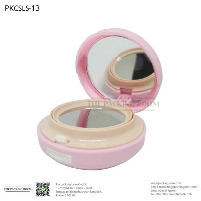 บรรจุภัณฑ์ตลับคุชชั่น AIRLESS  ทรงกลมสีชมพูอ่อน