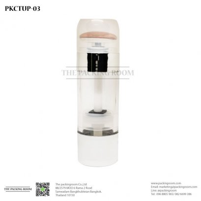 บรรจุภัรฑ์ขวดรองพื้นหัวฟองน้ำแบหมุนใช้งาน