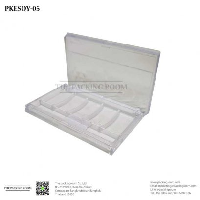 บรรจุภัณฑ์ตลับอายแชโดว์แบบโปร่งใสทรงเหลี่ยม