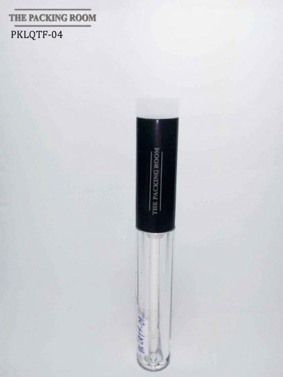 บรรจุภัณฑ์ลิปทรงกลมฝาดำเงาขนาด 3.5 กรัม