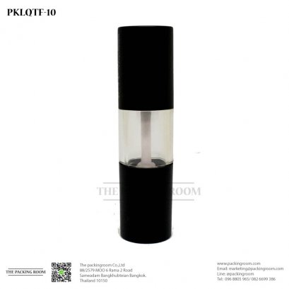 หลอดลิปจิ้มจุ่มทรงกลมฝาดำด้าน (แบบแม็ค)