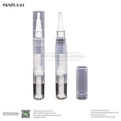บรรจุภัณฑ์น้ำยาทาเล็บหรือลิปคุชชั่นสีขาวใส