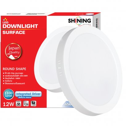 SHINING LED Downlight Surface RO 12W DL (WH)