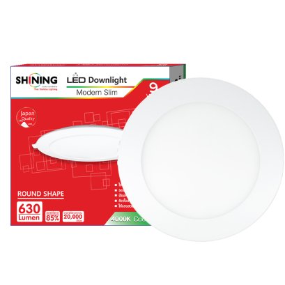 SHINING LED Downlight Modern Slim RO 9W แสง CoolWhite
