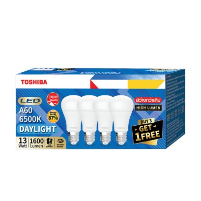 TOSHIBA LED Bulb High-Lumen Pack4 13W