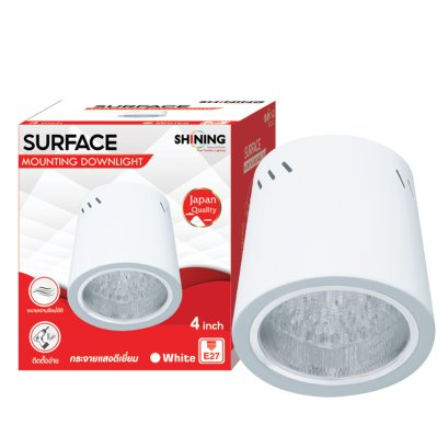 SHINING Downlight Surface E27 Base 4 inch White, Black