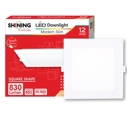 LED Downlight Modern Slim SQ 12W Warm White
