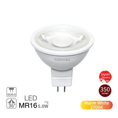 TOSHIBA LED MR16 5W 2700K 36D