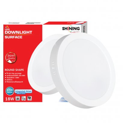 SHINING LED Downlight Surface RO 18W DL (WH)