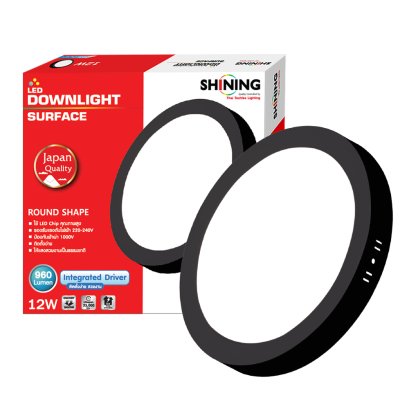 LED Downlight Surface RO 12W DL (Black)